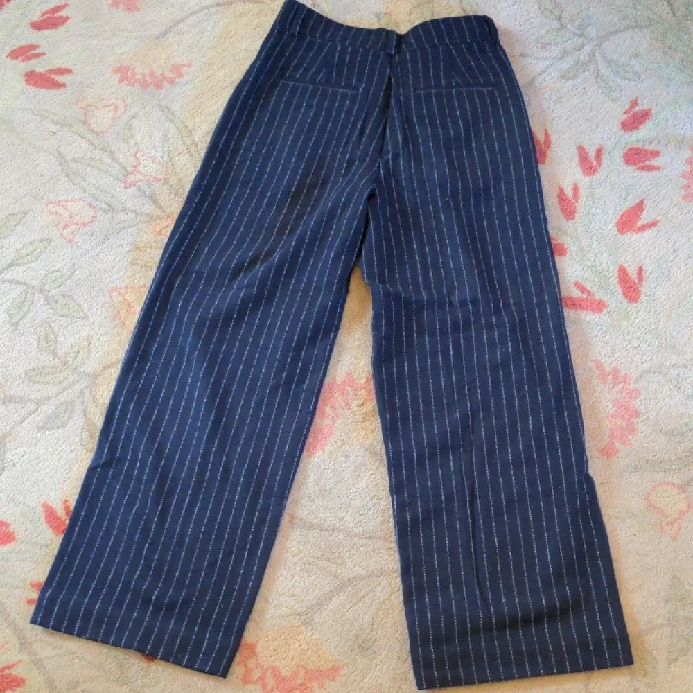 EVERLANE The ReWool® Way-High Drape Pinstripe Pant - Picture 7 of 13